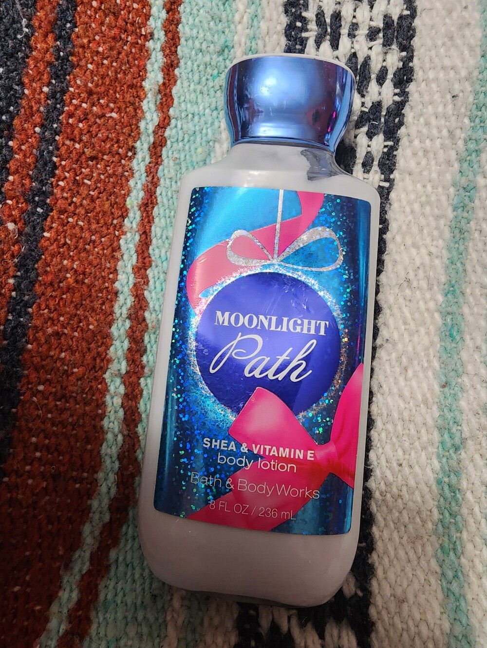 Bath & Body Works Moonlight Path Shea Vitamin e Lotion Christmas Pink Bow Label